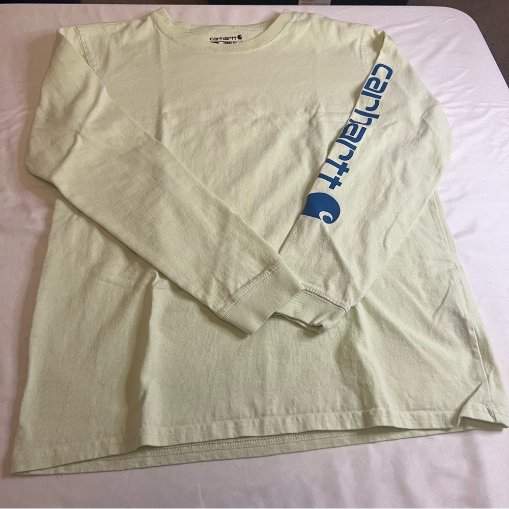 Carhartt Youth Small Loose Fit Long Sleeve Logo Shirt 4–6